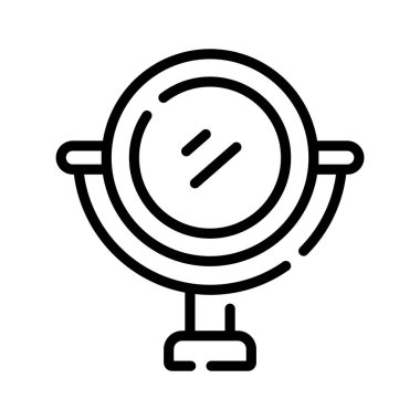 Masaüstü makyaj aynasının düzenlenebilir bir ana hatları simgesi