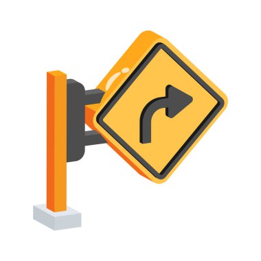 Metal yol tabelasının 2D stil simgesi