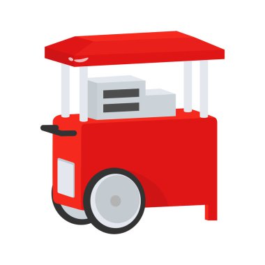 Moda 2d tarzı seyyar yemek arabası simgesi