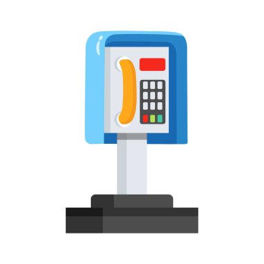 Sokak telefon kulübesinin 2d tarzında bir simgesi