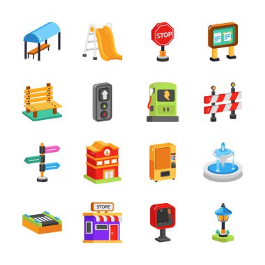 Kamu hizmeti 2d simge paketimizi indir