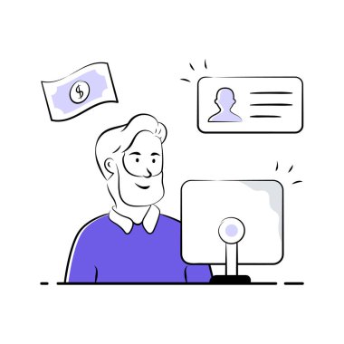 Modern tarzda ödeme sayacının bu yaratıcı illüstrasyonunu elde et.