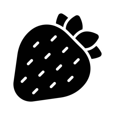 Olgun çilek meyvesinin modern bir simgesi.