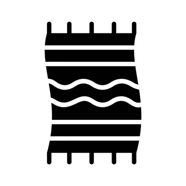 Çizgili plaj havlusunun görsel olarak çekici simgesi