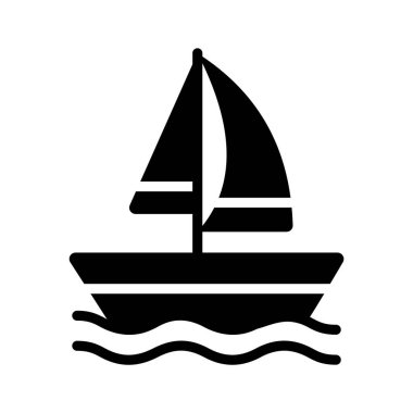 Beyaz yelkenlinin görsel olarak çekici simgesi