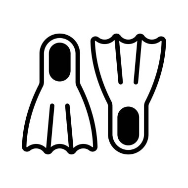 Dalış yüzgeçlerinin özel bir simgesi.