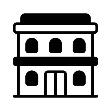 Pahalı bir otel binası sembolü.