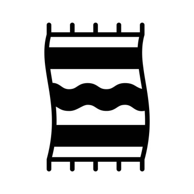 Çizgili plaj havlusunun görsel olarak çekici simgesi