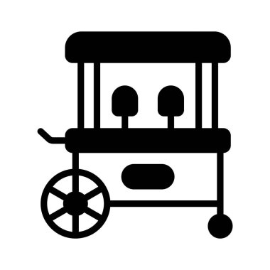 Yuvarlanan şeker tezgahının modaya uygun simgesi