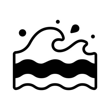 Okyanus su dalgasının kabartma simgesine bakın.