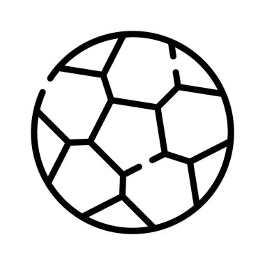 Yaz futbol topunun birinci sınıf doğrusal simgesi.