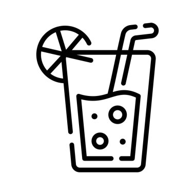 Serinletici limonata bardağının büyüleyici bir taslak simgesi