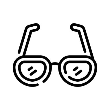 Yaz güneş gözlüğü stilinin modern doğrusal simgesi