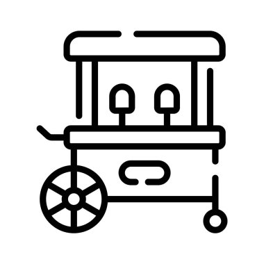 Yuvarlanan şeker tezgahının modaya uygun doğrusal simgesi