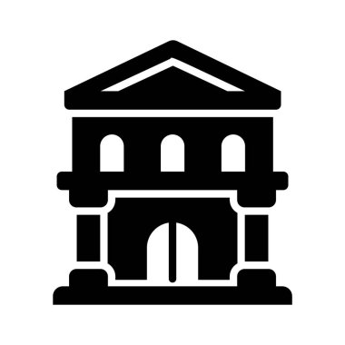 Burada banka yapısının kabartma biçiminde bir simgesi var