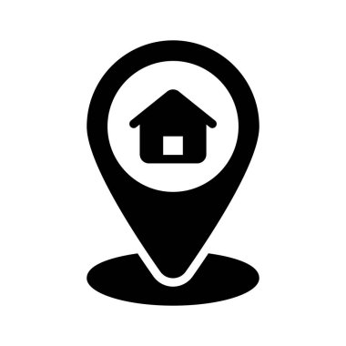 Mülkiyet konumunu gösteren premium glyph biçimi simgesi