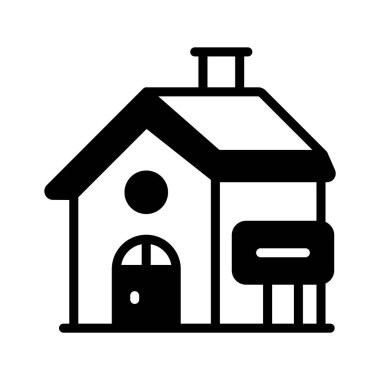 Şu çatısı olan ev evini gösteren kabartma resme bir bakın.