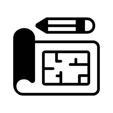 Burada mimari planlama belgesinin bir simgesi var