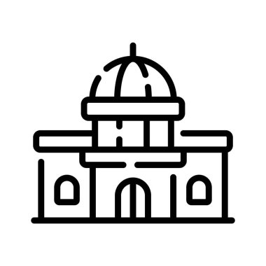 Hükümet binasının modern doğrusal simgesi