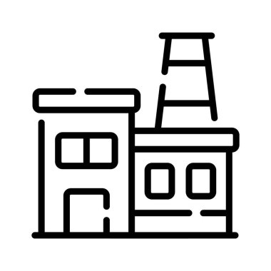 Fabrikayı bacalı gösteren bu taslak biçim simgesini yakala