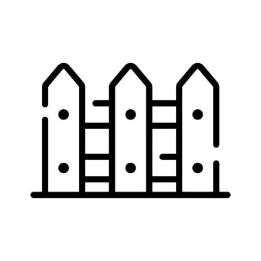 Tahta panellerle çitleri gösteren doğrusal simgeyi tut