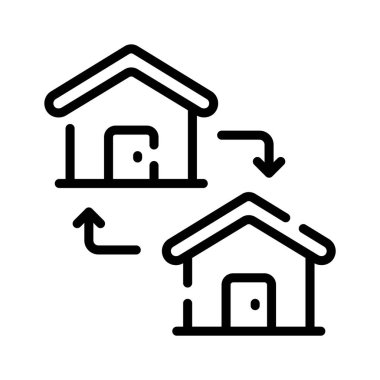 Ev değiştirme sürecini gösteren doğrusal simgeye bakın
