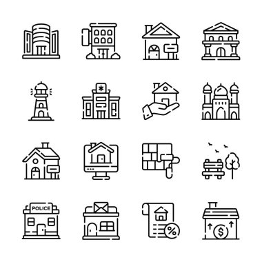 Gayrimenkul inşaatlarını gösteren bu modern koleksiyonu alın.