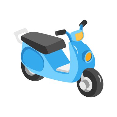 Klasik ayak scooter 'ının 2d tarzı simgesi