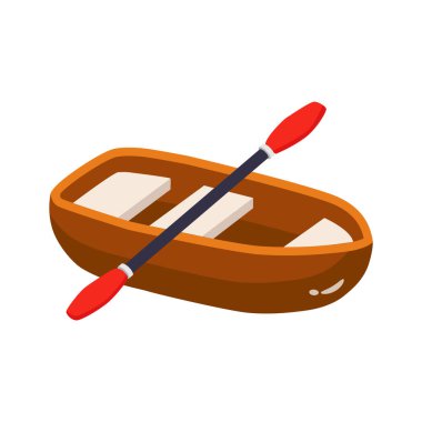 Küçük kano teknesinin 2D simgesi