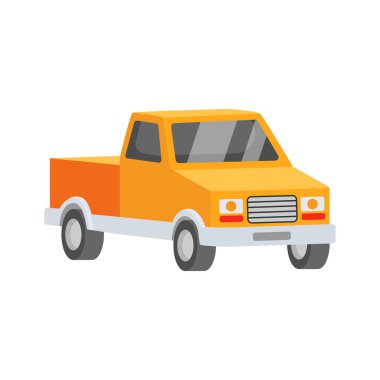 Yoldaki kamyonetin 2D simgesi