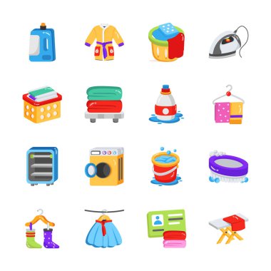 En son çamaşır servisi 3D biçimindeki simgelerimize bakın.