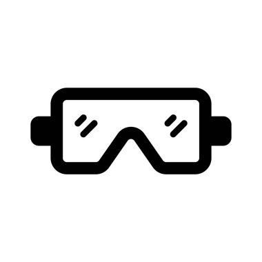 Güvenlik gözlükleri simgesi yaratıcı bir şekilde kabartma biçiminde tasarlandı