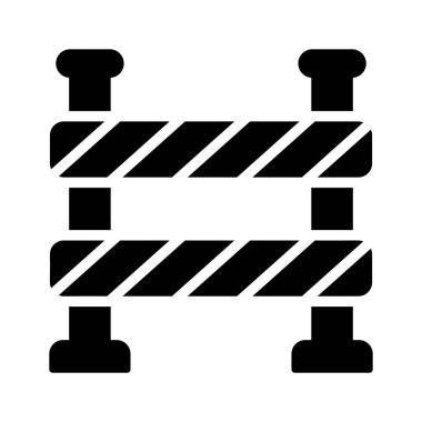 Endüstriyel bariyer tasvir eden kişiselleştirilebilir bir kabartma biçiminde simge