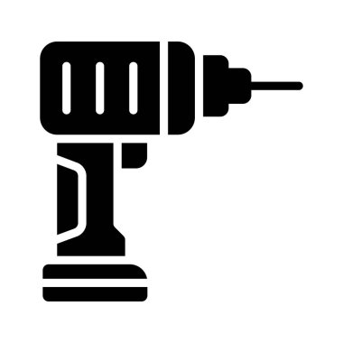 İşte elektrikli matkap makinesi tasvir eden son model bir kabartma biçimi simgesi