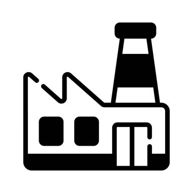 Fabrika binasını gösteren bu modaya uygun simgeye bir göz atın