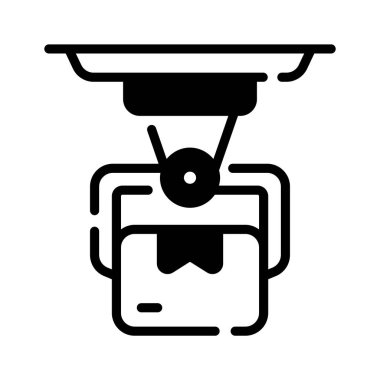 Otomatik ambalajlı endüstriyel robotun büyüleyici bir simgesi