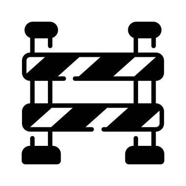 Endüstriyel bariyer tasvir eden kişiselleştirilebilir bir kabartma biçiminde simge