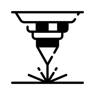 Endüstriyel lazer ışını makinesinin büyüleyici bir simgesi