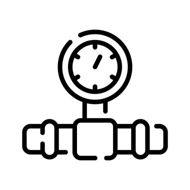 İşte basınç ölçer boru hattının modaya uygun bir taslak simgesi