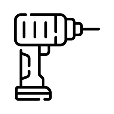 Elektrikli matkap makinesini tasvir eden en son taslak biçim simgesi