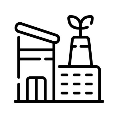 Eko endüstri ana hatları biçim simgesi, premium indirmeye hazır