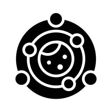 Gezegen yörüngesinin iyi hazırlanmış sembolü