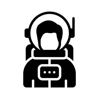 Uygun astronot figürünün iyi hazırlanmış kabartma sembolü