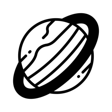 Satürn halkasının görsel olarak çekici simgesi