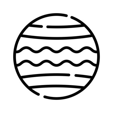 Uzak Neptün gezegeninin büyüleyici bir taslak simgesi