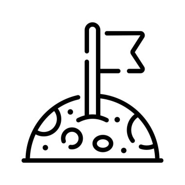 Başarılı bir ay görevinin ana hatları simgesi.