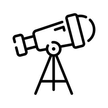 Güçlü teleskop merceğinin modern doğrusal simgesi