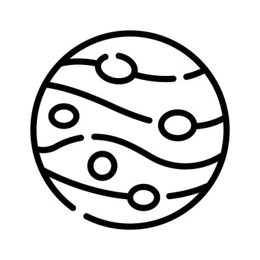 Küçük bir civa gezegeninin modern doğrusal simgesi