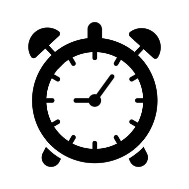 Masa için alarm saatinin şık bir simgesi