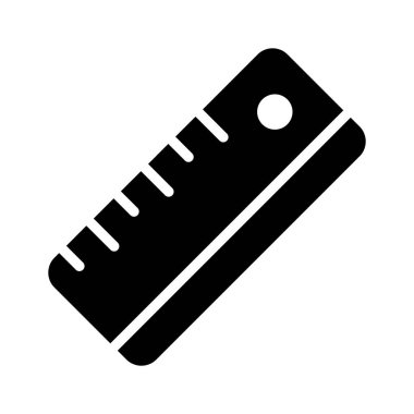 Standart cetvel ölçeği gösteren büyüleyici bir sembol